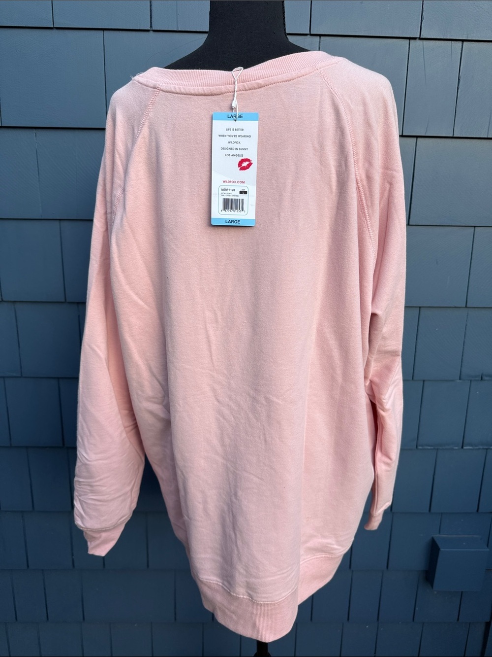 Wildfox Pink Sweatshirt with Red "Coffee & Sunshine" Graphic XL - Picture 4 of 7